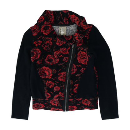 Black Petite Abstract Cardigan Sweater