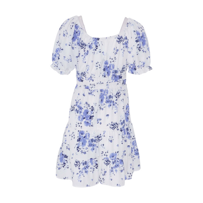 White Floral Mini Dress