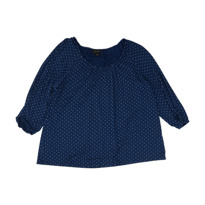 Navy Polka Dot Blouse