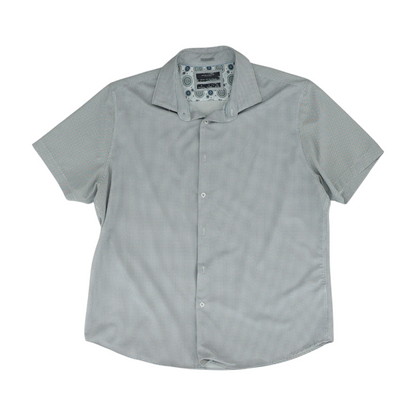 Gray Check Short Sleeve Button Down