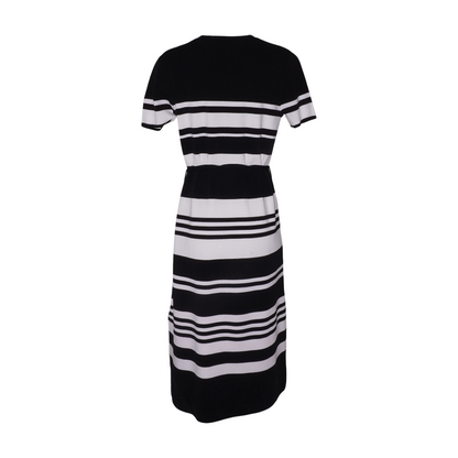 Black Striped Midi Dress