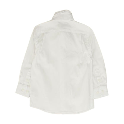 White Solid Long Sleeve Button Down
