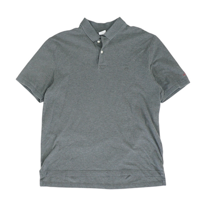 Gray Solid Short Sleeve Polo