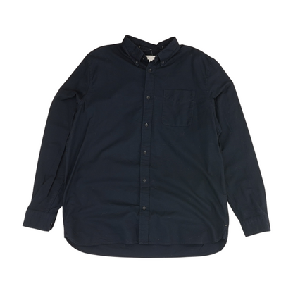 Navy Solid Long Sleeve Button Down