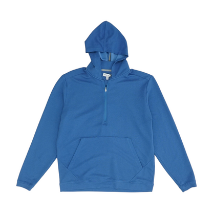 Blue Solid 1/4 Zip Pullover