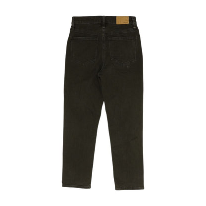 Black High Rise Straight Leg Jeans