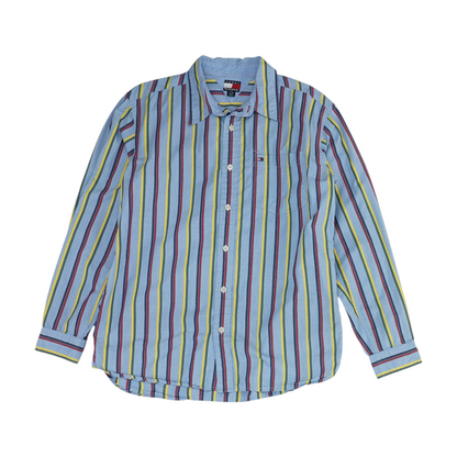 Blue Striped Long Sleeve Button Down