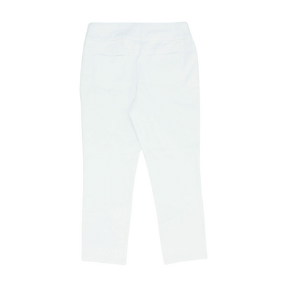 White Solid 5-Pocket Capris
