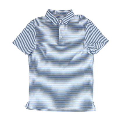 White Striped Short Sleeve Polo