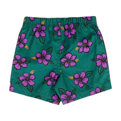 Teal Floral Shorts