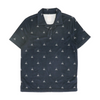 Navy Print Short Sleeve Polo