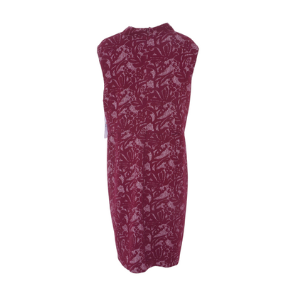 Burgundy Plus Abstract Midi Dress