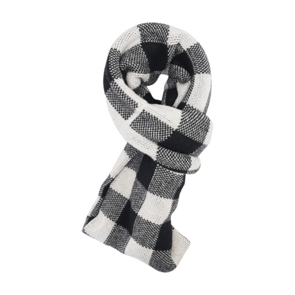 Black Check Nylon Scarf