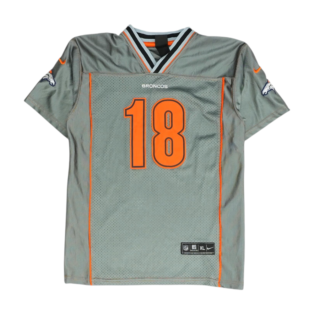 Boys' Gray Denver Broncos Short Sleeve Jersey