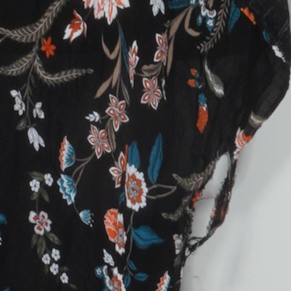 Black Plus Floral Cardigan
