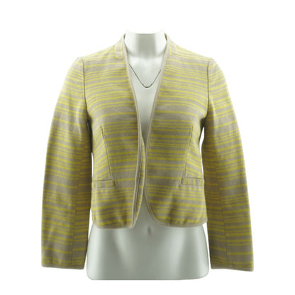 Yellow Striped Cardigan Sweater