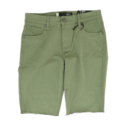 Green Solid Chino Shorts