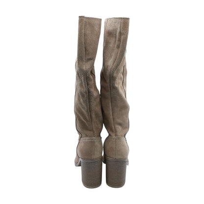 Beige Knee High Boots