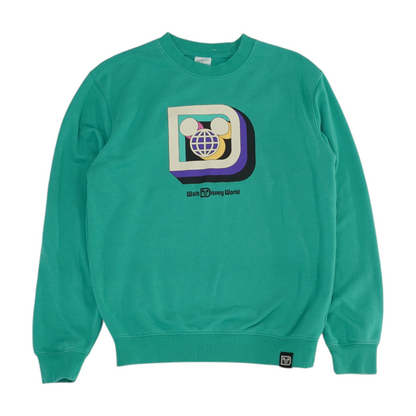 Turquoise Solid Sweatshirt Pullover