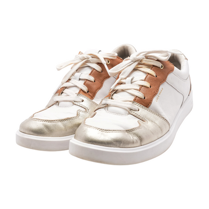 White Low-Top Athletic Shoes