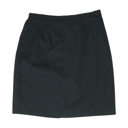 Navy Solid Midi Skirt