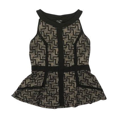 Black Abstract Blouse