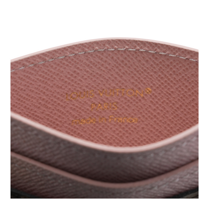 Monogram LV Charms Card Holder in Rose Ballerine Pink