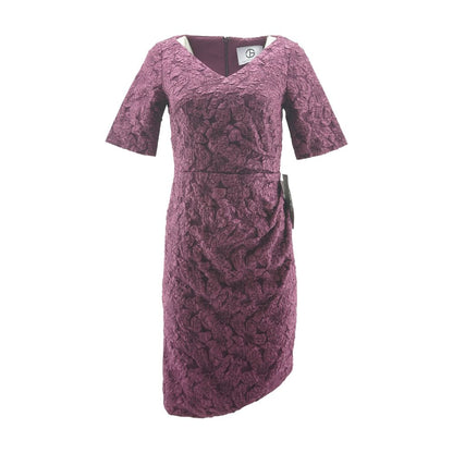 Purple Floral Midi Dress