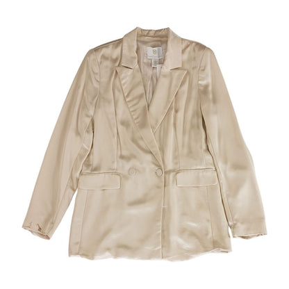 Beige Solid Blazer