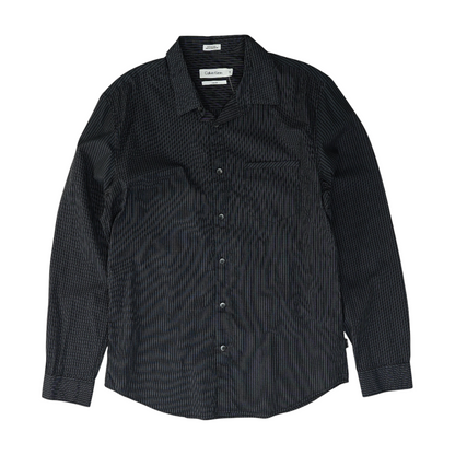 Charcoal Striped Long Sleeve Button Down