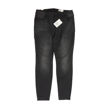 Black Plus Mid Rise Skinny Leg Jeans