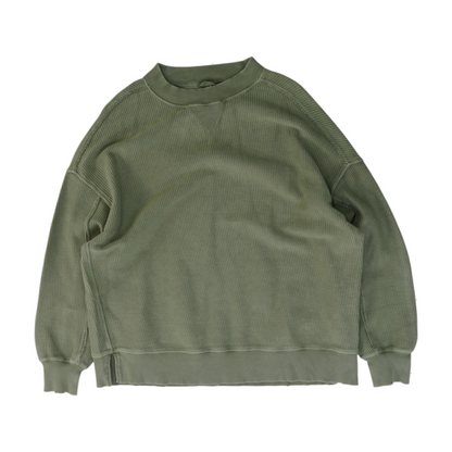 Green Solid Sweatshirt Pullover