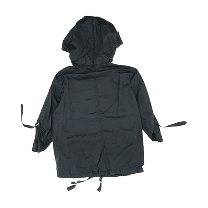 Black Solid Rain Jacket