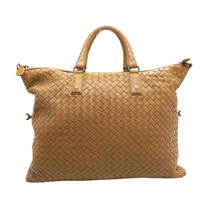 Chene Intrecciato Leather Convertible Top-Handle Bag