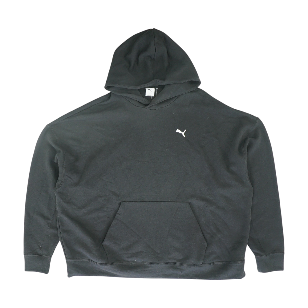 Black Solid Hoodie Pullover