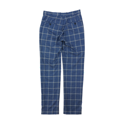 Blue Check Regular Pants