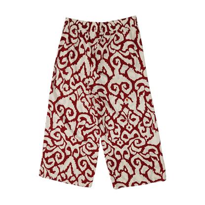 White Petite Abstract Pants