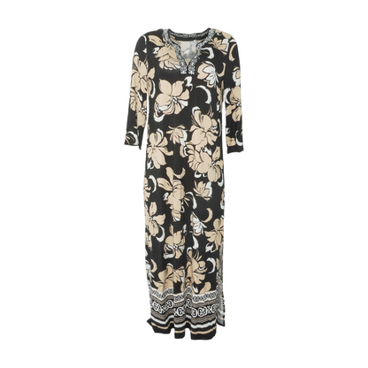 Black Floral Midi Dress