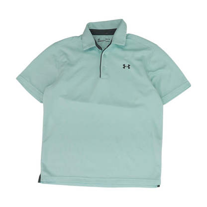Blue Solid Short Sleeve Polo
