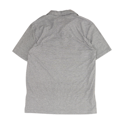 Blue Striped Short Sleeve Polo