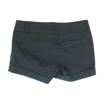 Black Solid Chino Shorts