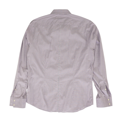 Purple Check Long Sleeve Button Down