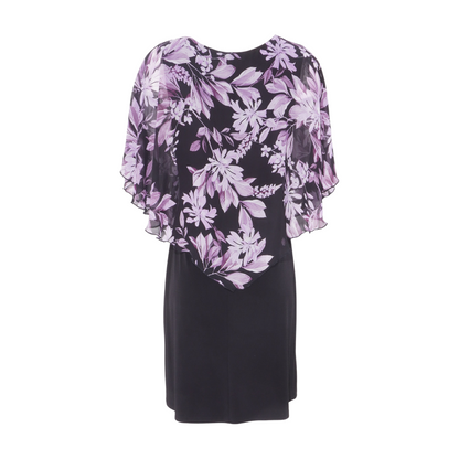 Black Floral Midi Dress