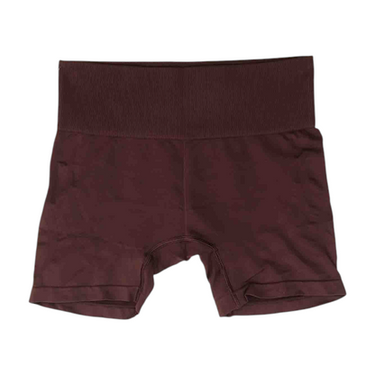 Burgundy Solid Active Shorts