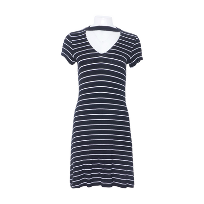 Black Striped Midi Dress