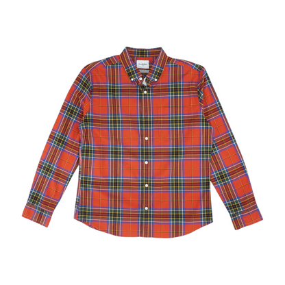 Red Plaid Long Sleeve Button Down