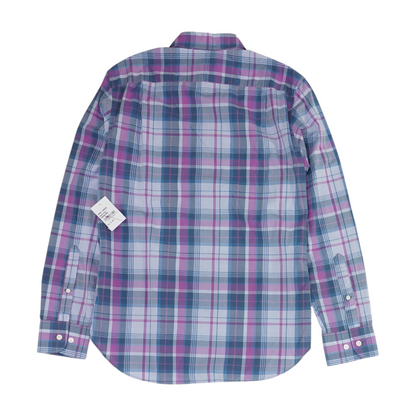 Lavender Plaid Long Sleeve Button Down
