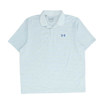 White Striped Short Sleeve Polo
