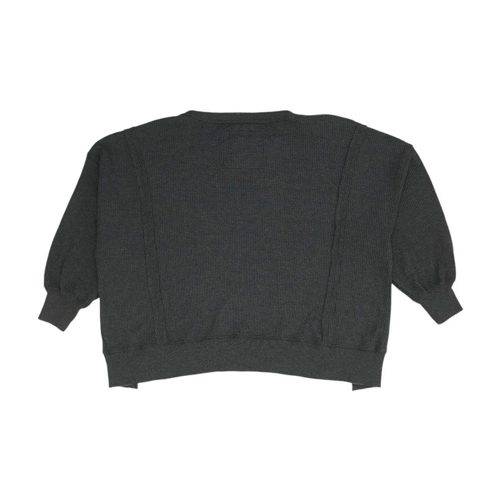 Gray Solid Sweatshirt Pullover