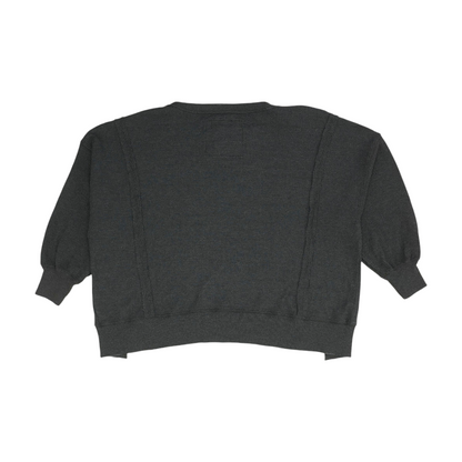 Gray Solid Sweatshirt Pullover